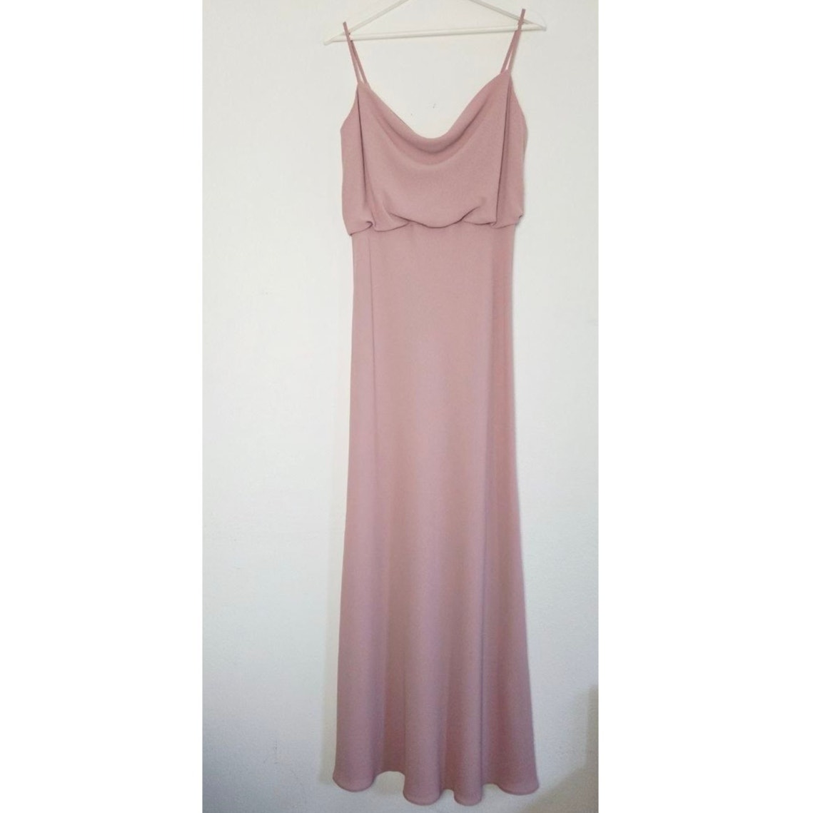 Jenny Yoo Bianca Bridesmaid Dress 10 Medium Whipped Apricot Blush Pink Gown NWT