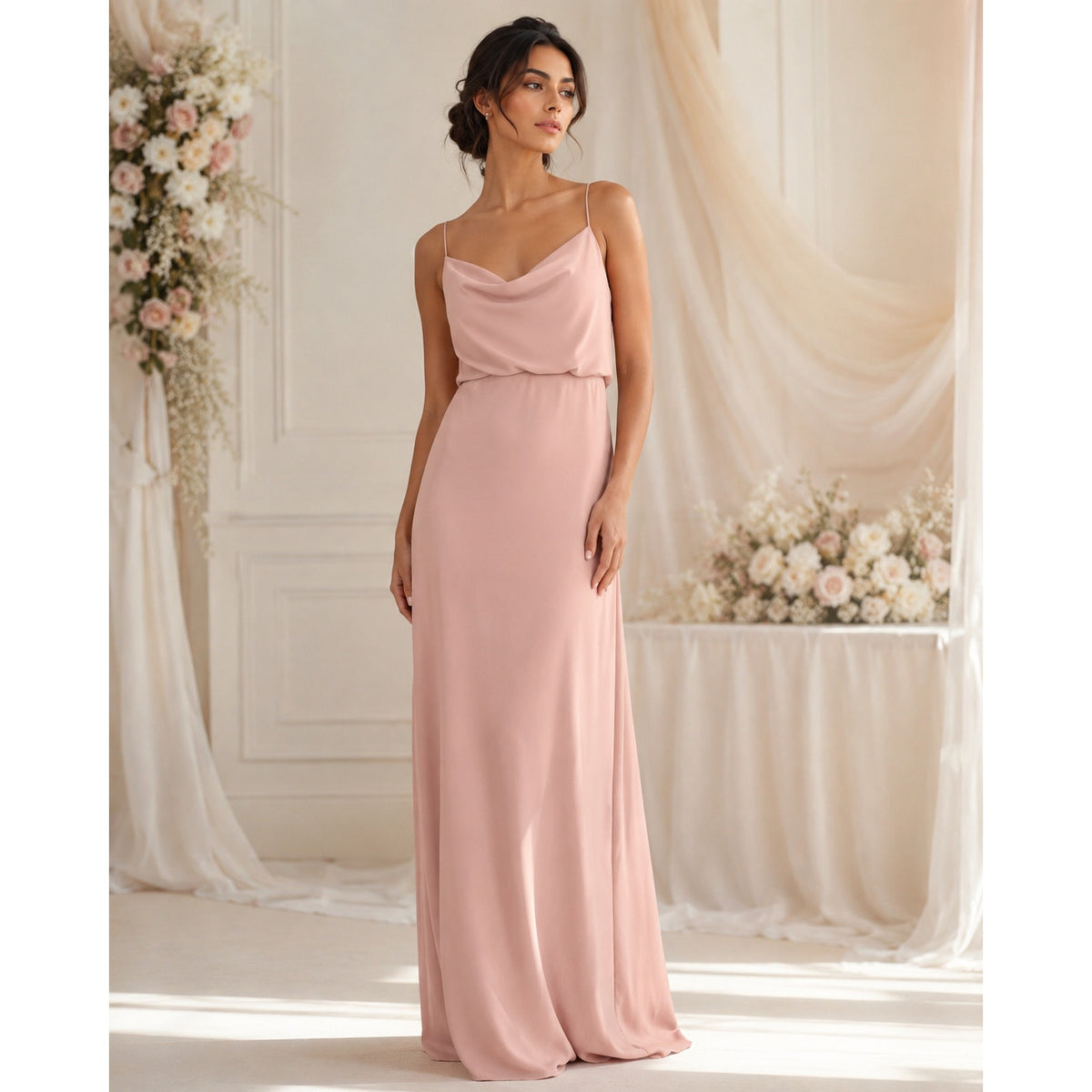 Jenny Yoo Bianca Whipped Apricot Bridesmaid Gown Size 10