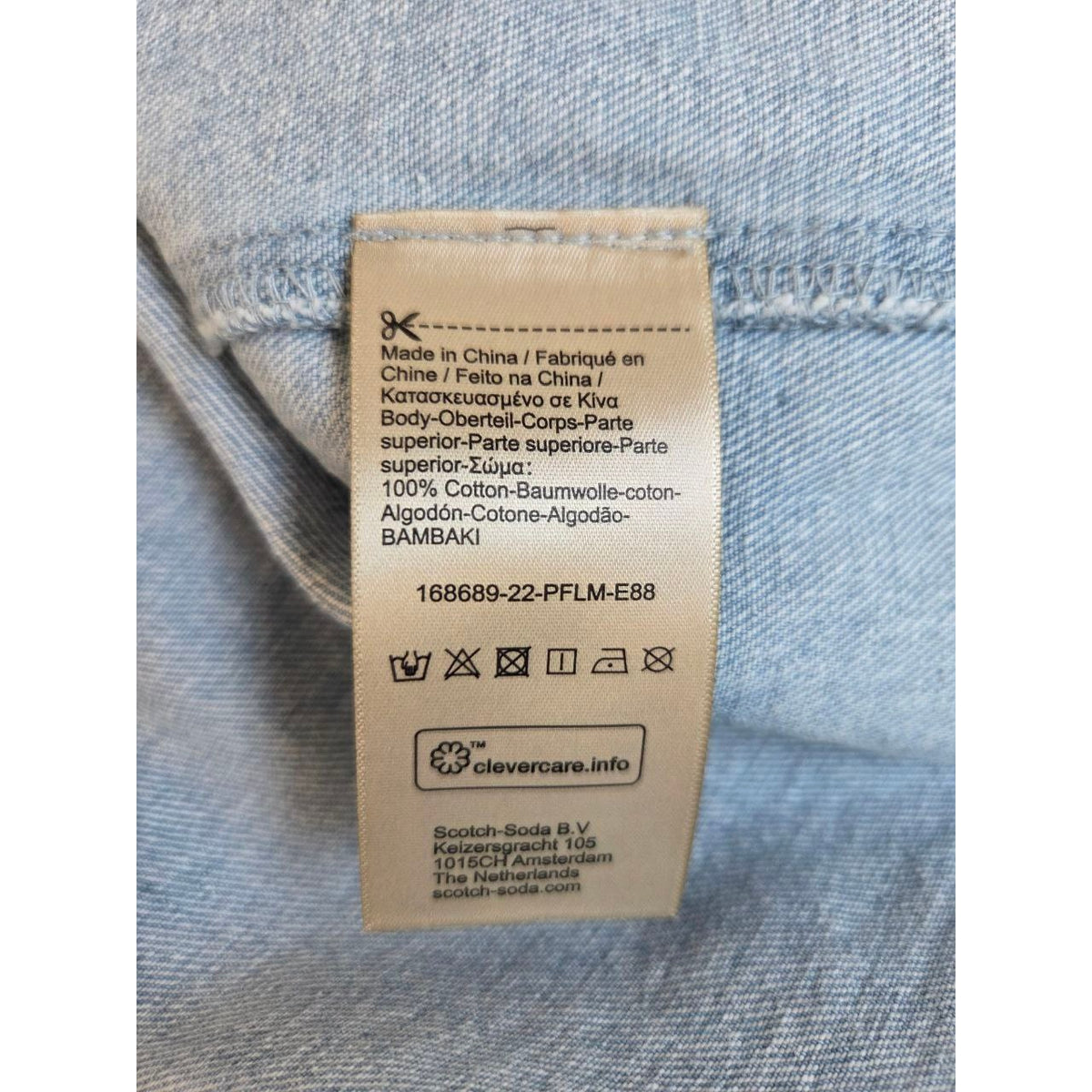 Scotch & Soda Denim Dress XS Blue Belted Self Tie Pockets Zipper Mini