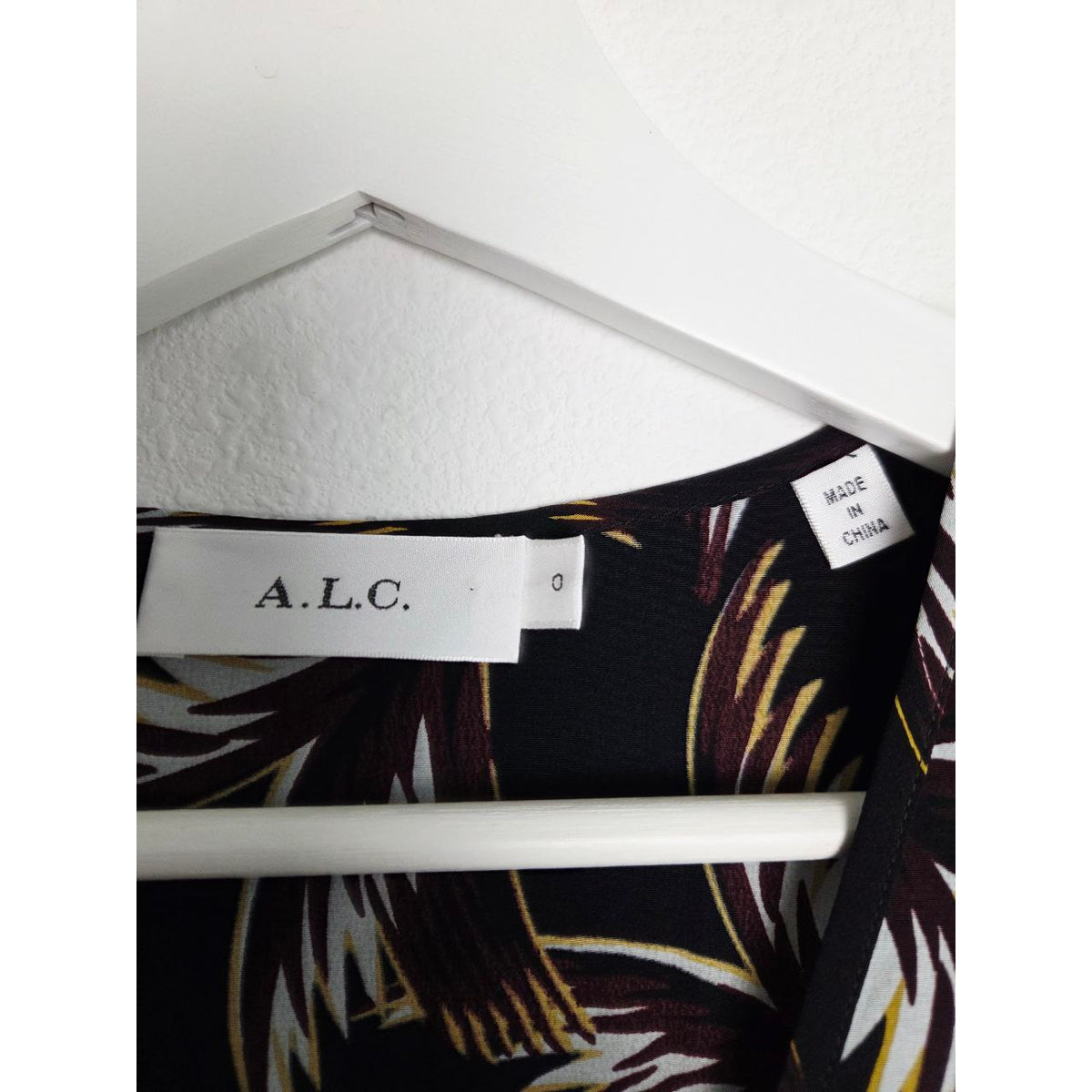 A.L.C. Silk Dress 0 XS Small Rory Accordion Pleated Skirt Long Slit Sleeves