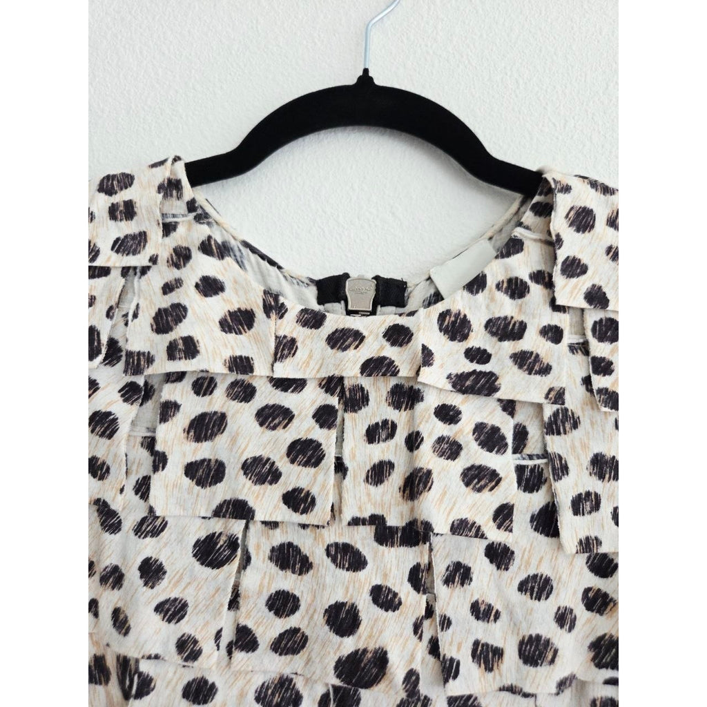 3.1 Phillip Lim Mini Dress XS Pony Print Tiered Ruffle Dress Cheetah Jersey Mini