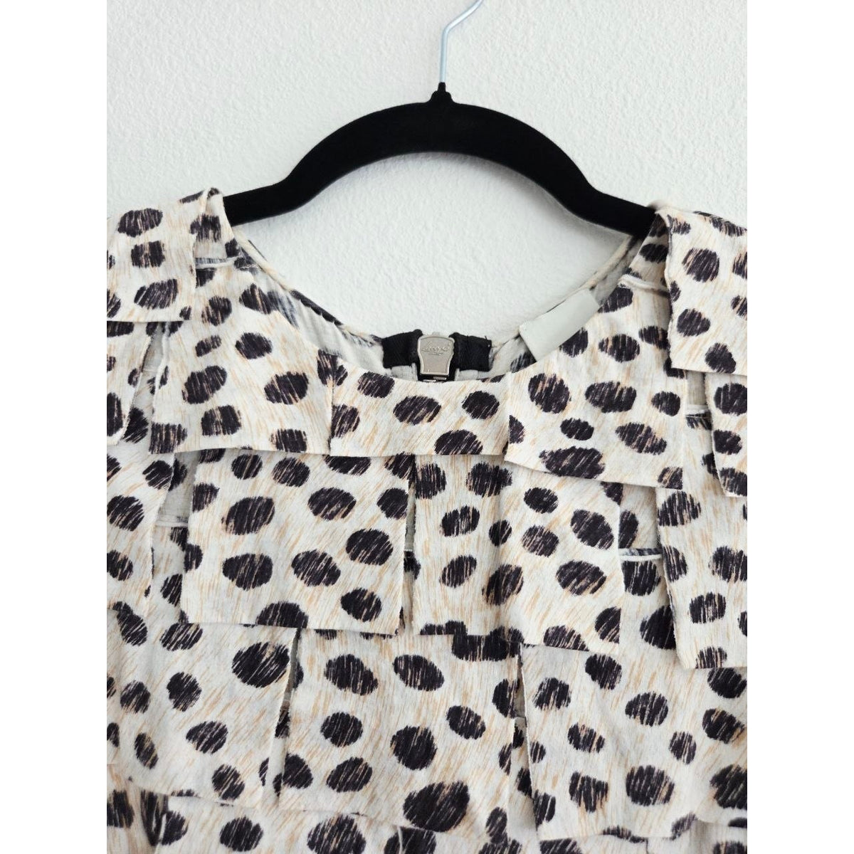 3.1 Phillip Lim Mini Dress XS Pony Print Tiered Ruffle Dress Cheetah Jersey Mini