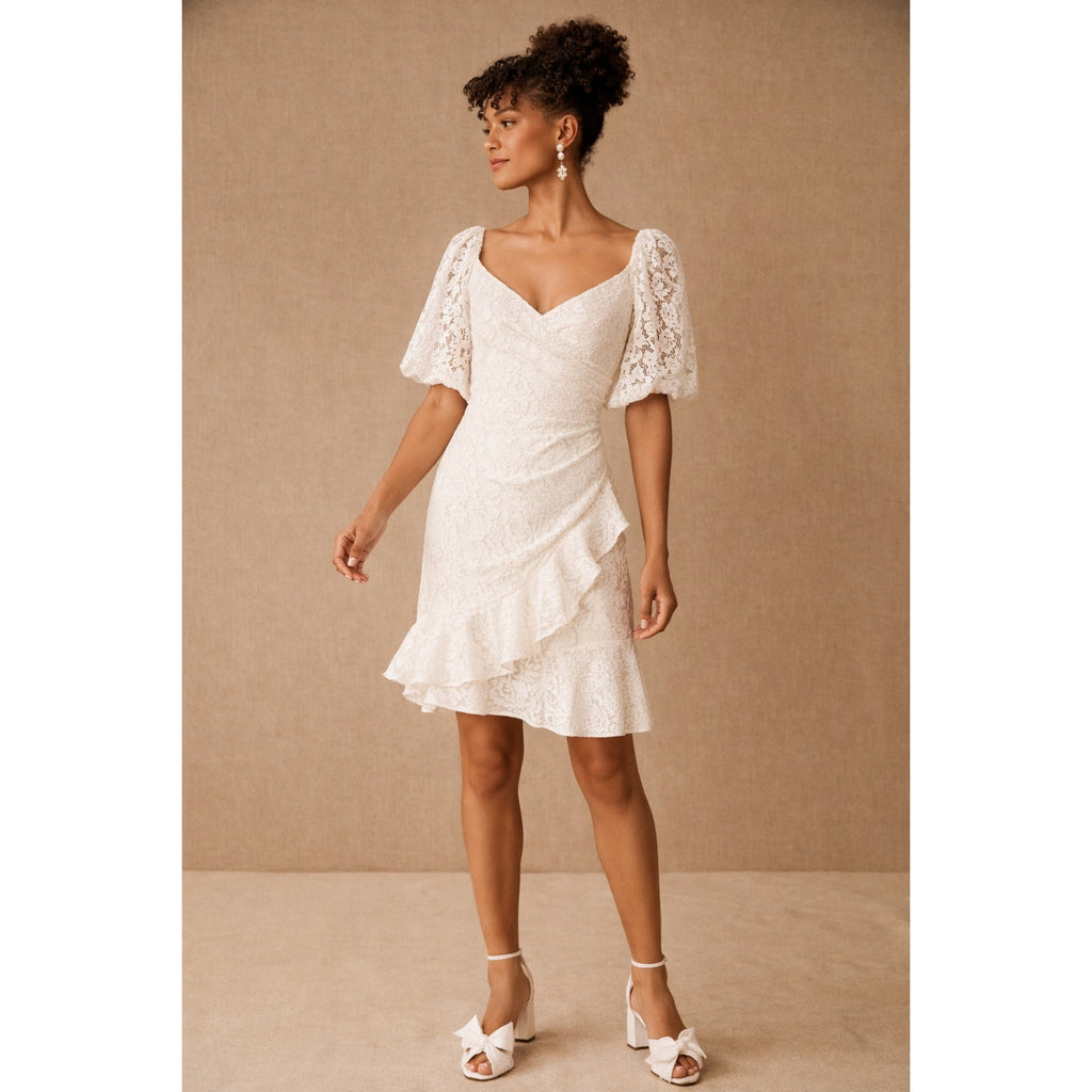 Sachin & Babi Cailyn Ivory Lace Bridal Dress Size 4