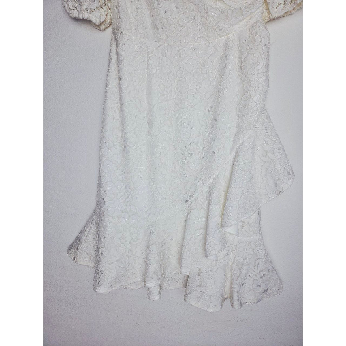 Sachin & Babi Cailyn Dress 4 Ivory White Lace Bridal Dress Courthouse Wedding Rehearsal Dinner