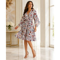 Sachin & Babi Multi Bloom Floral Wrap Midi Dress Size 2