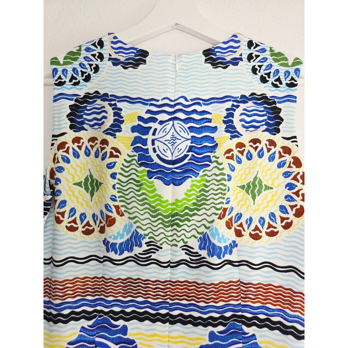 Peter Pilotto Shift Dress 6 Small Medium Sleeveless Sheath Abstract Print New