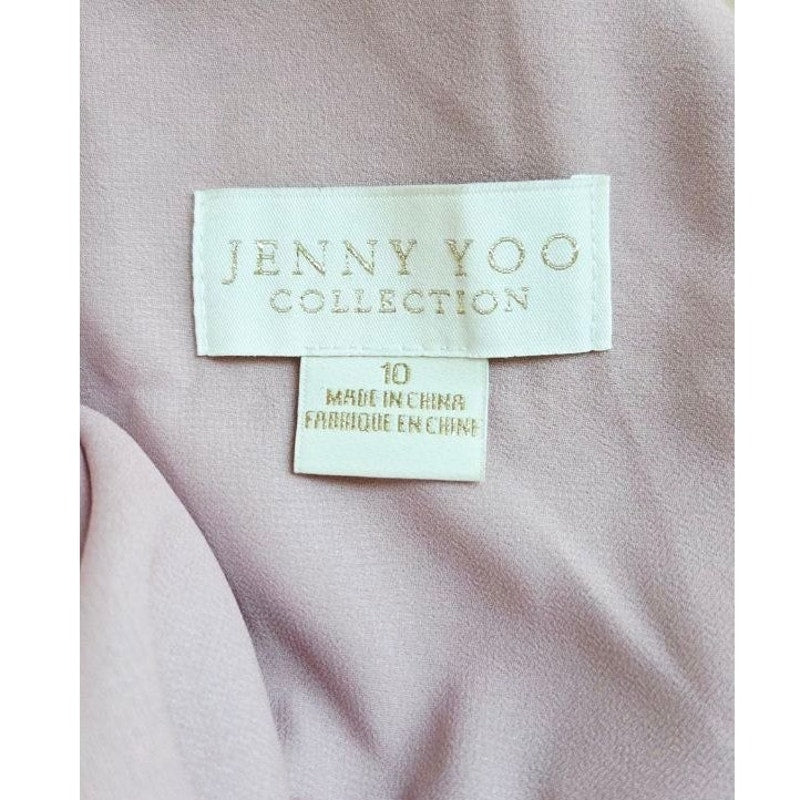 Jenny Yoo Bianca Bridesmaid Dress 10 Medium Whipped Apricot Blush Pink Gown NWT
