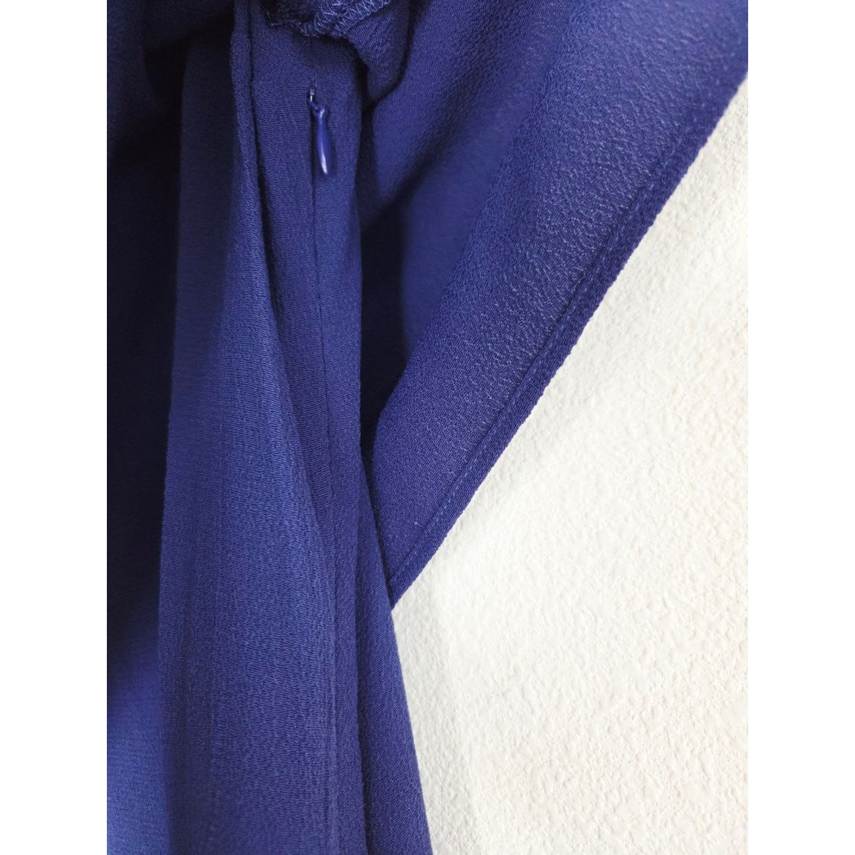 Sandro Paris Romy Dress 6 Medium Cobalt Blue Crepe Sheer Overlay Shift Layered
