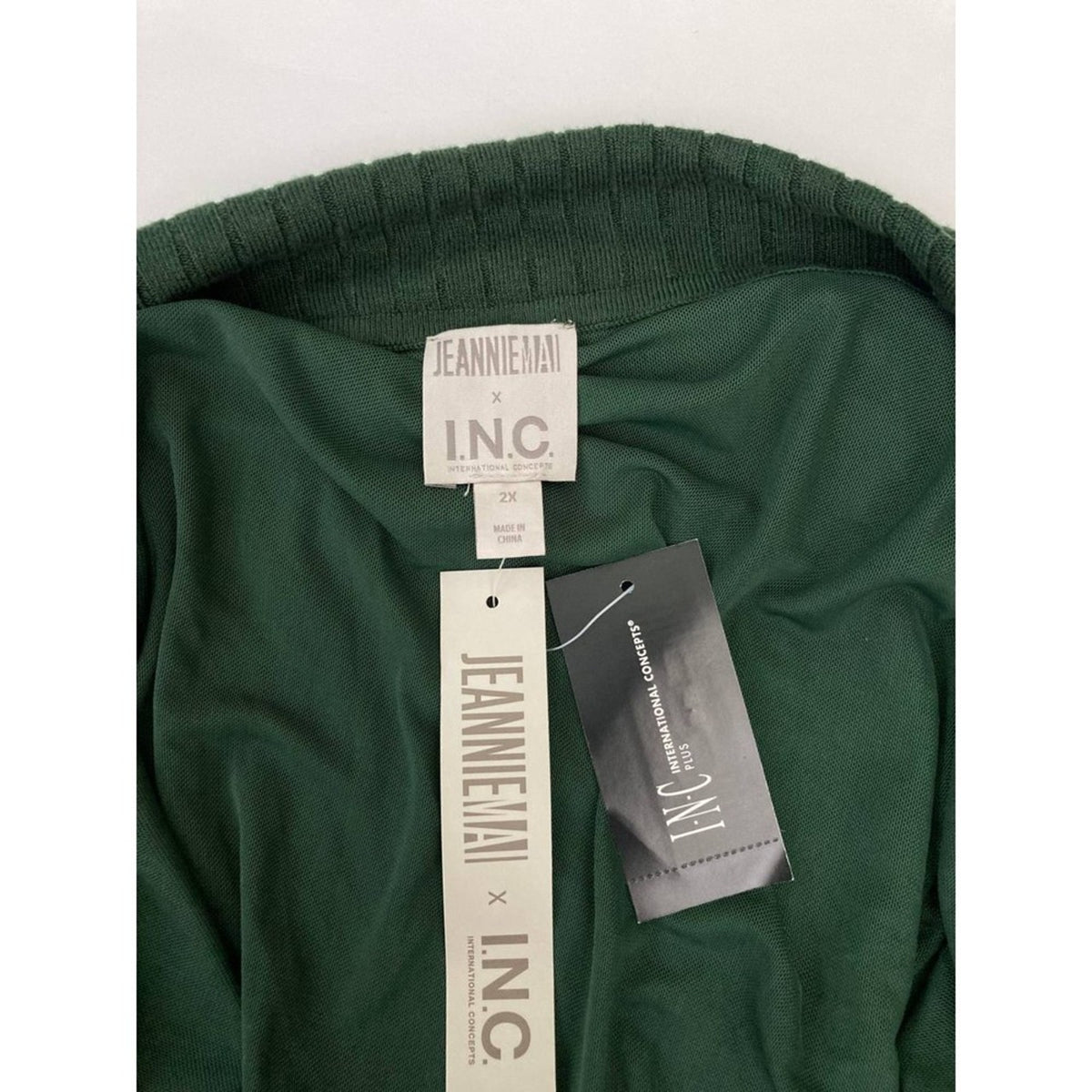 Stretchy Knit Off Shoulder Midi Dress Plus 2X Forest Green Ribbed Long Sleeves