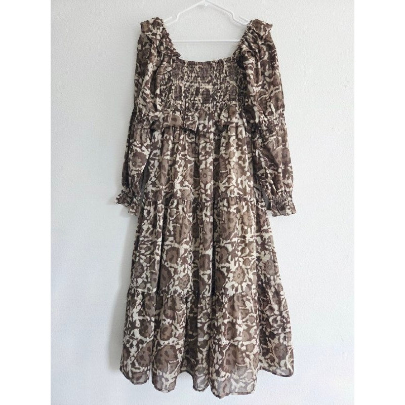 Front view on hanger of Frances Hart Maxine floral maternity dress