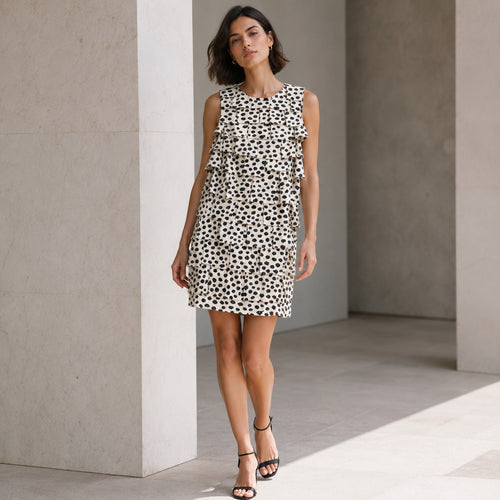 3.1 Phillip Lim Pony Print Tiered Ruffle Mini Dress XS