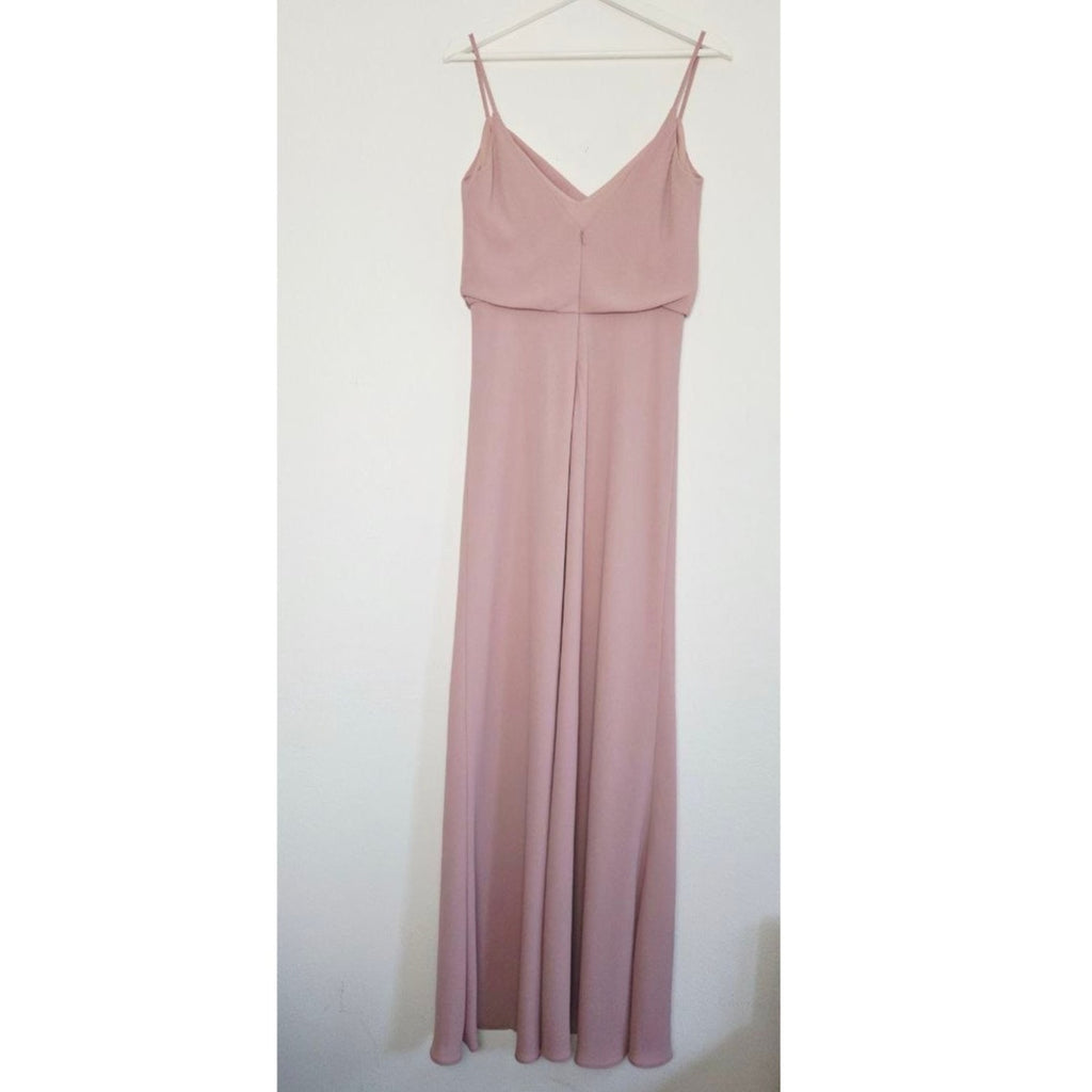 Jenny Yoo Bianca Bridesmaid Dress 10 Medium Whipped Apricot Blush Pink Gown NWT