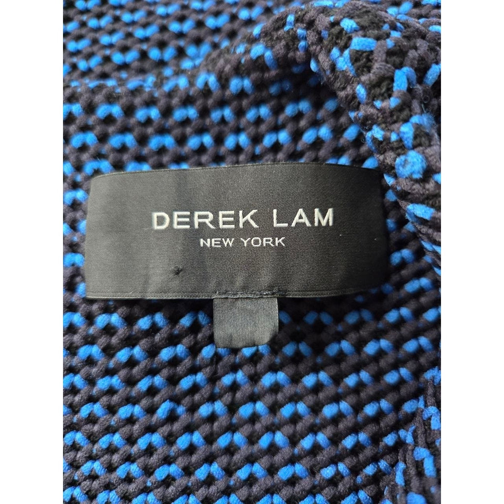 Derek Lam brand label of Derek Lam blue and black sheath dress