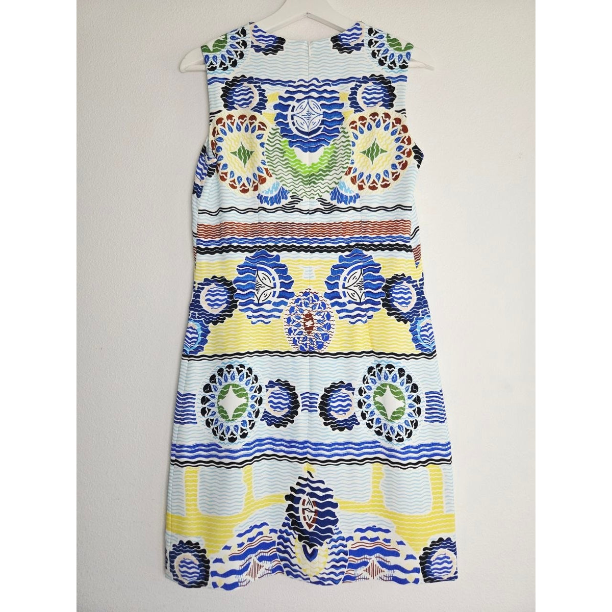 Peter Pilotto Shift Dress 6 Small Medium Sleeveless Sheath Abstract Print New