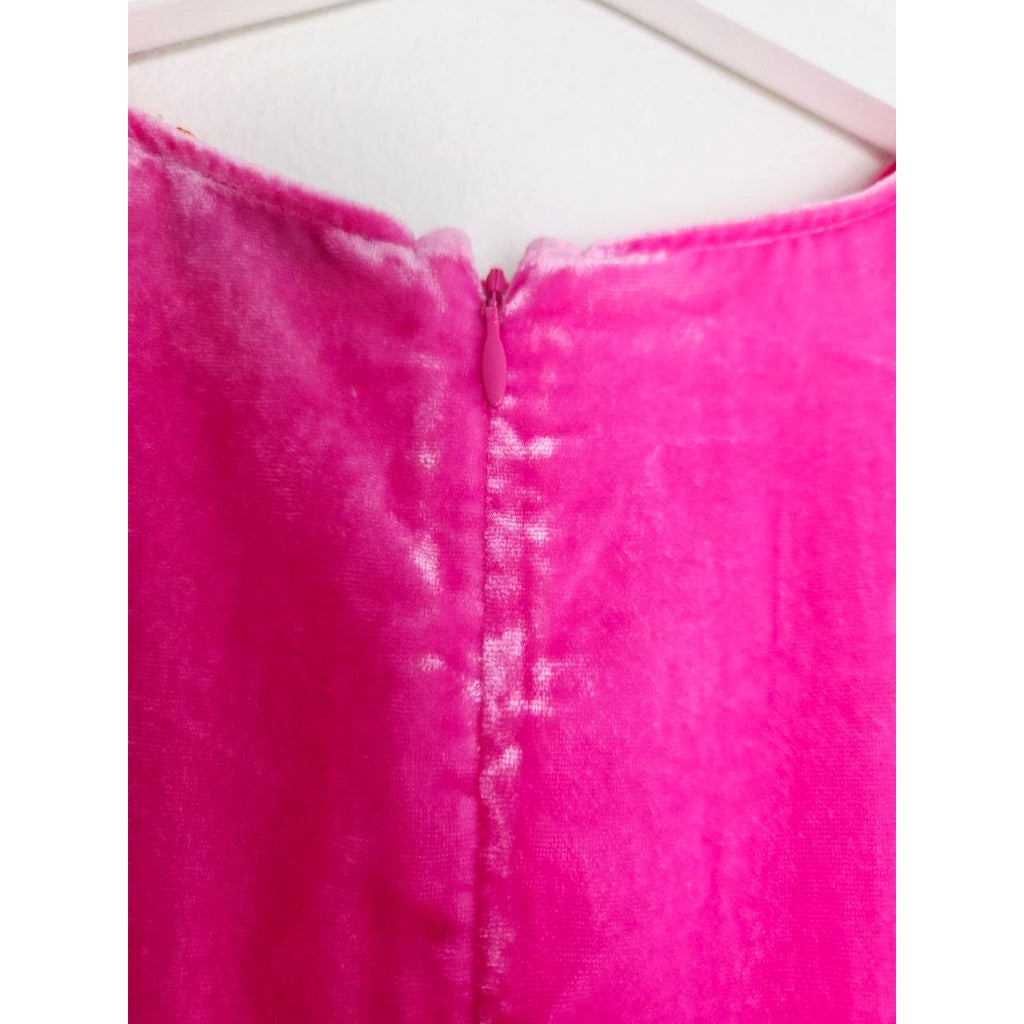 Rhode Pia Dress 8 Medium Bubblegum Pink Jaipur Velvet Ruched Mini Dress