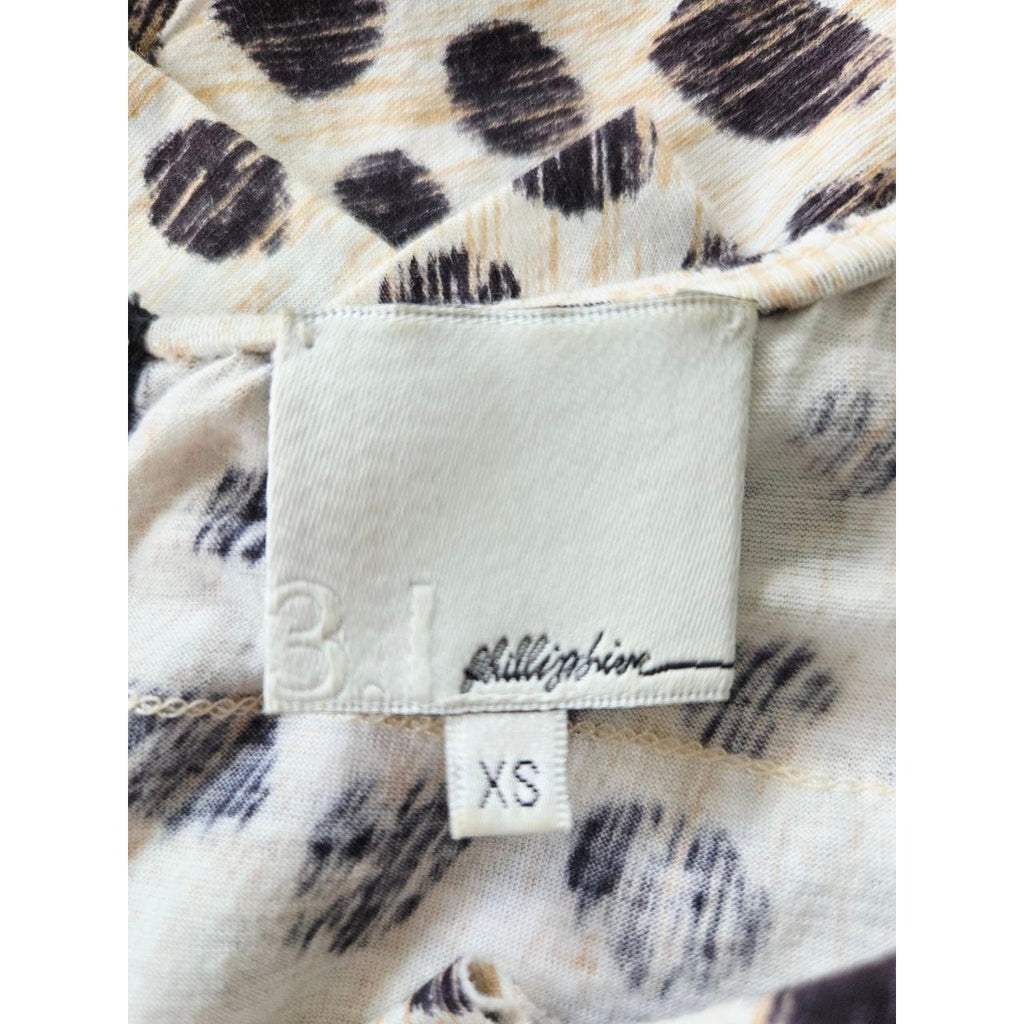 3.1 Phillip Lim Mini Dress XS Pony Print Tiered Ruffle Dress Cheetah Jersey Mini