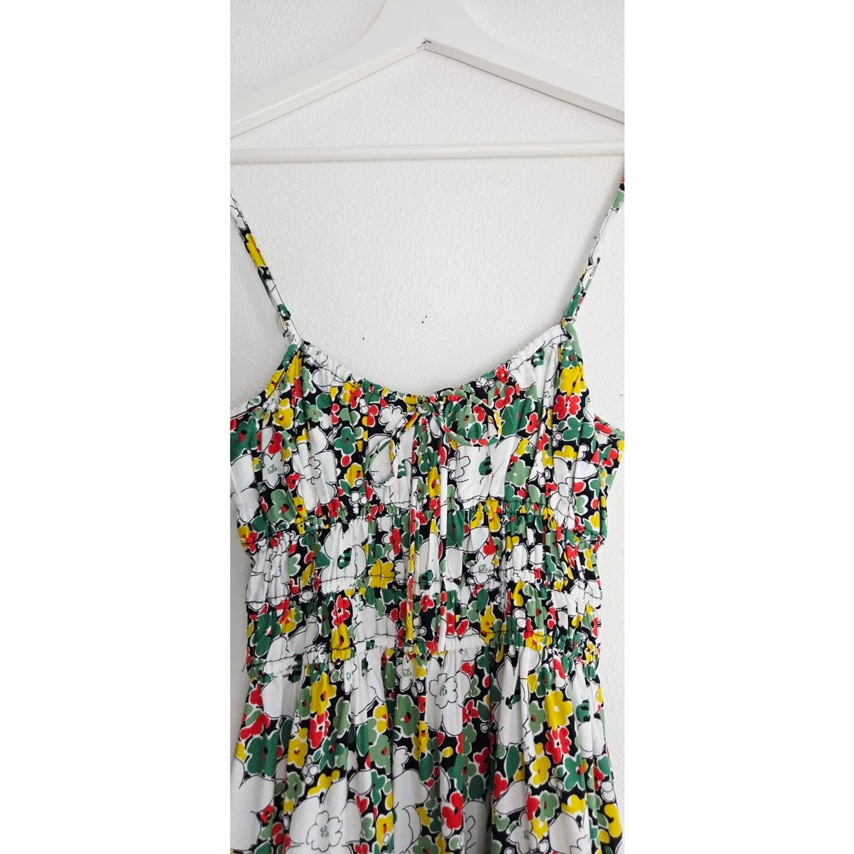 Faithfull The Brand Lea Mini Dress XS 2 Vita Bella Floral Smocked Strappy NWT