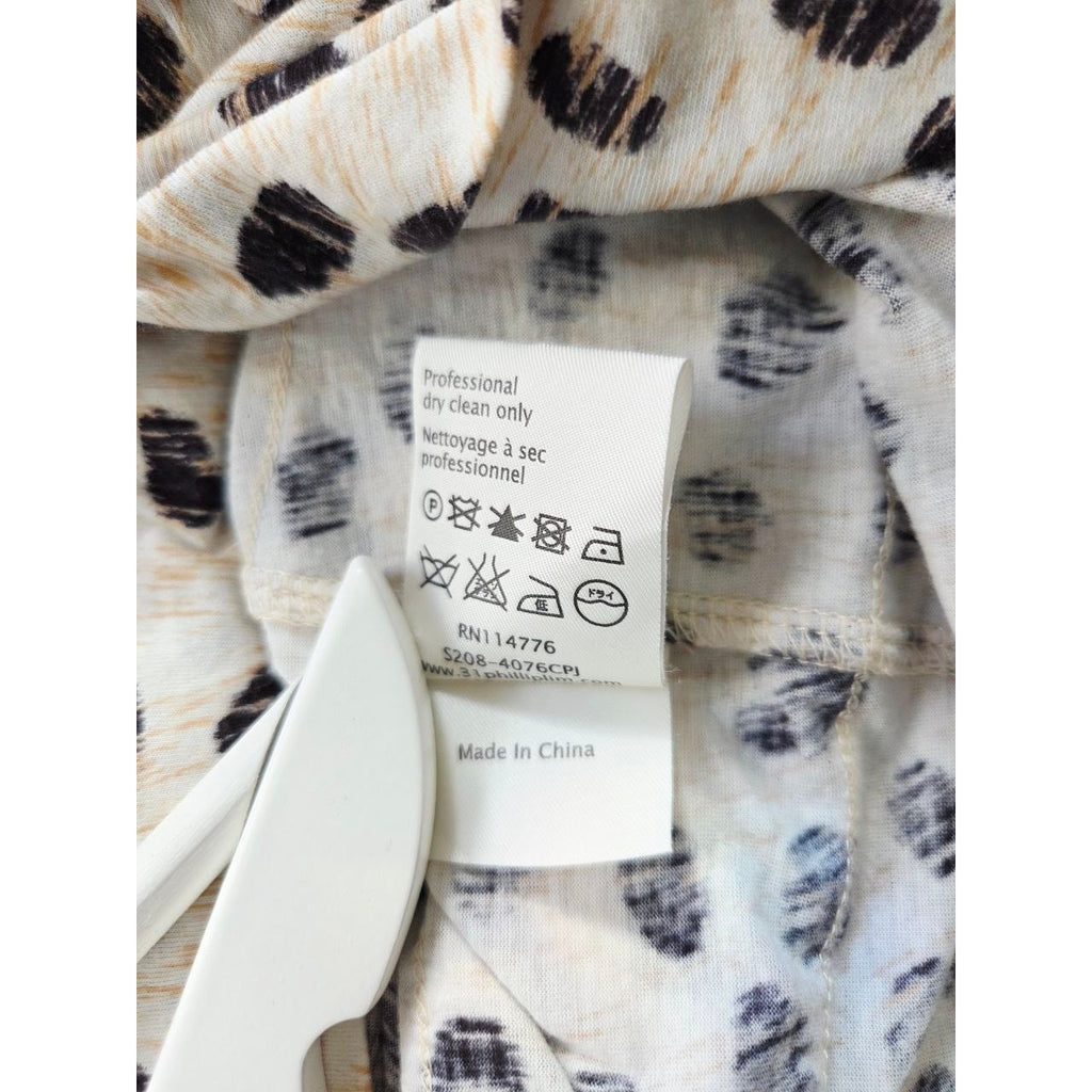 3.1 Phillip Lim Mini Dress XS Pony Print Tiered Ruffle Dress Cheetah Jersey Mini
