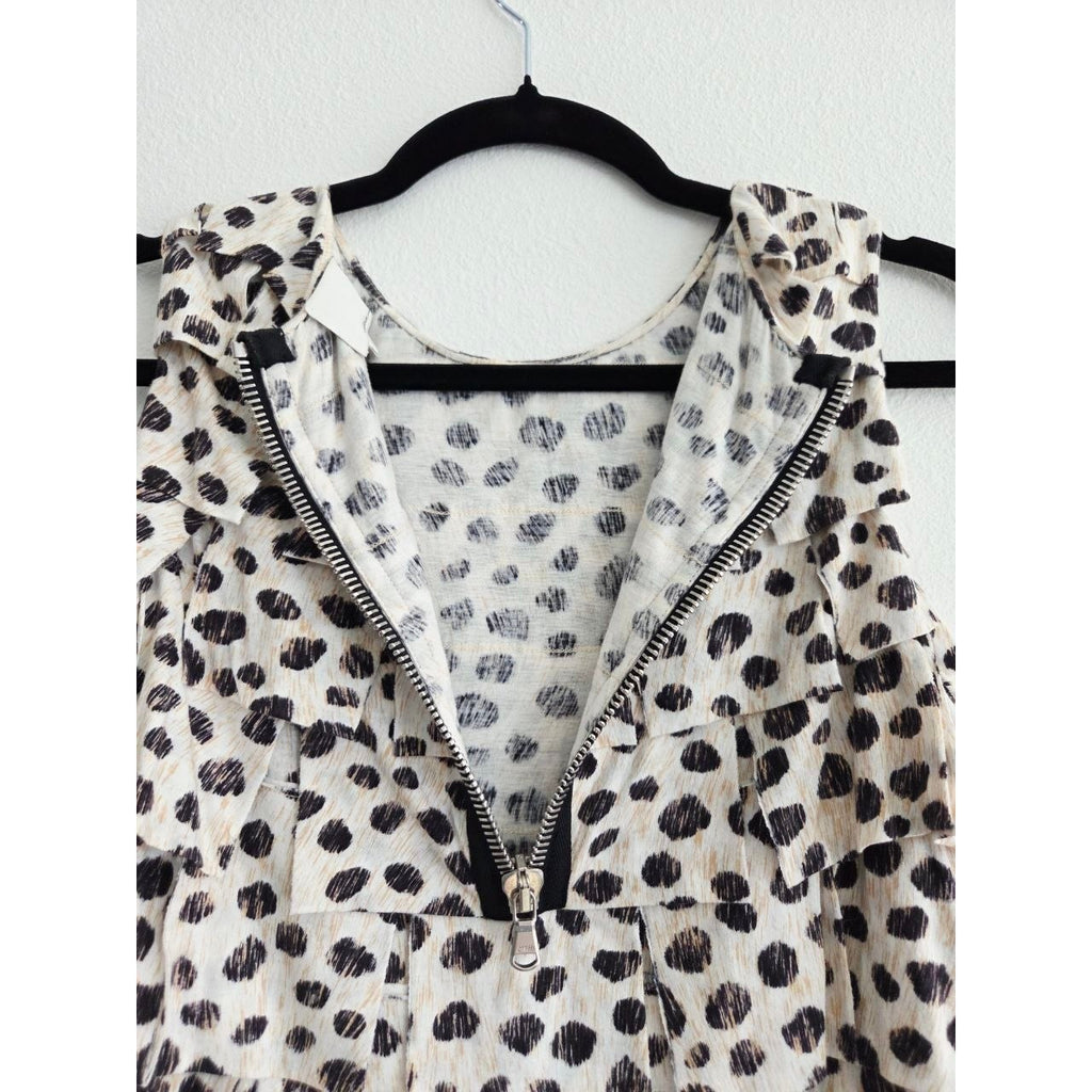 3.1 Phillip Lim Mini Dress XS Pony Print Tiered Ruffle Dress Cheetah Jersey Mini