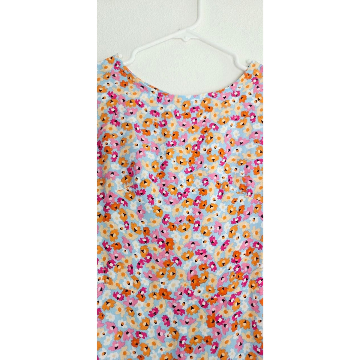 Faithfull The Brand Daphne Mini Dress XS 2 Turnesol Floral Tie Sleeve Ruffle Hem