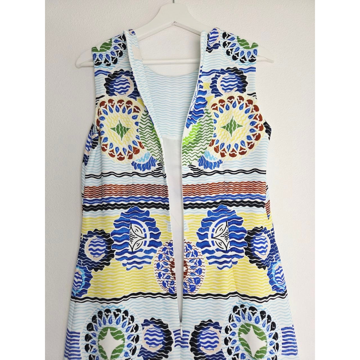 Peter Pilotto Shift Dress 6 Small Medium Sleeveless Sheath Abstract Print New