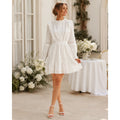 The Kooples White Cotton Eyelet Mini Dress EU 38