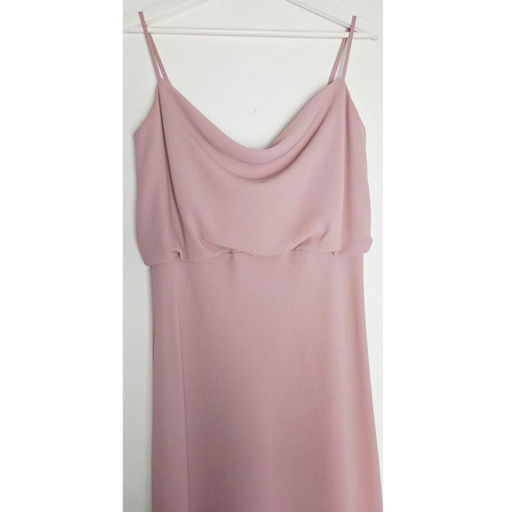 Jenny Yoo Bianca Bridesmaid Dress 10 Medium Whipped Apricot Blush Pink Gown NWT